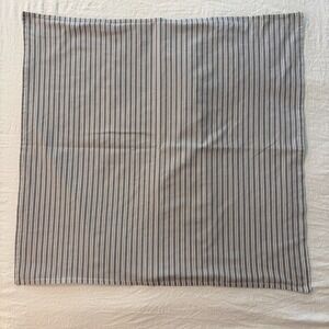 Laura Ashley Amberly Euro Pillow Shams Black White Ticking 100% Cotton Farmhouse